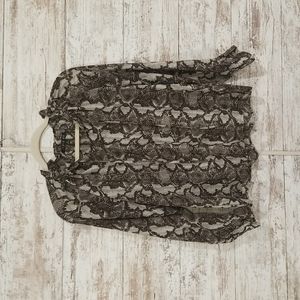 Gray animal print top